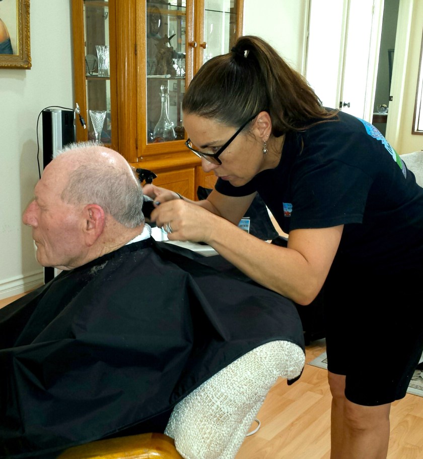 Hospice Elderly Pedicure and Haircut